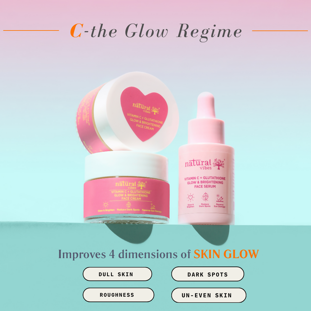 Natural Vibes Vitamin C + Glutathione Glow & Brightening Face Day & Night Cream