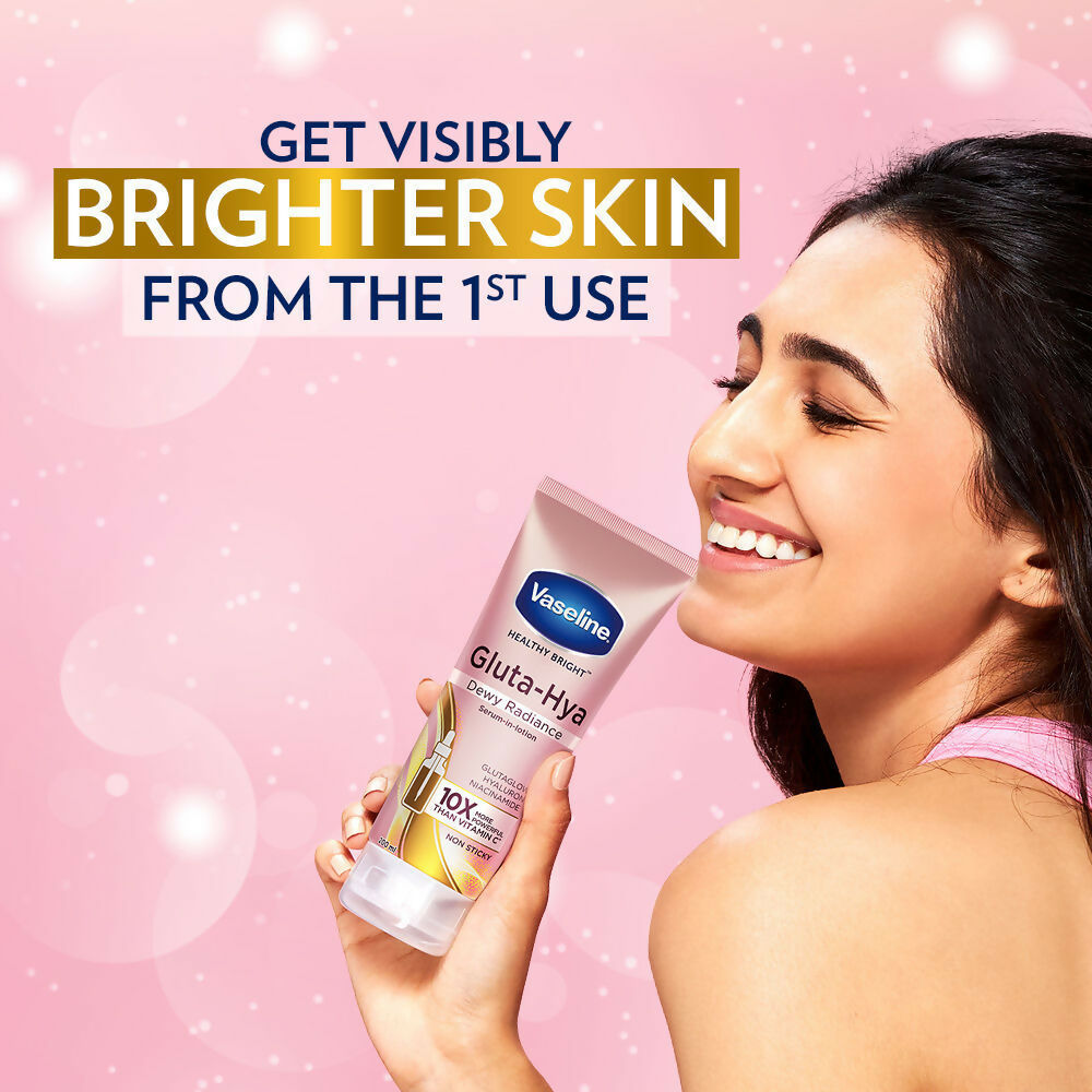 Vaseline Sun Protect SPF 30 Body Lotion & Gluta-Hya Dewy Radiance Serum-In-Lotion Combo