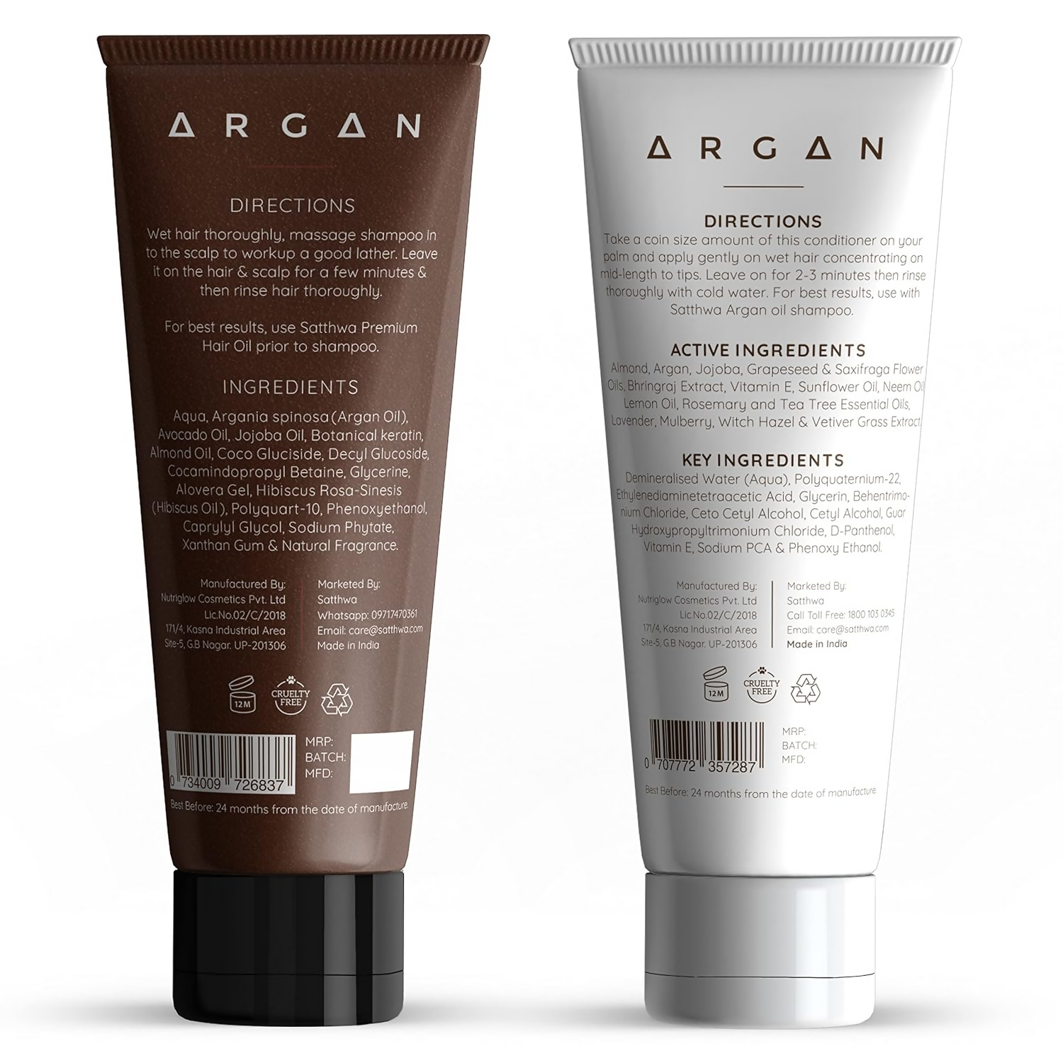 Satthwa Moroccan Argan Oil Shampoo & Conditioner Combo