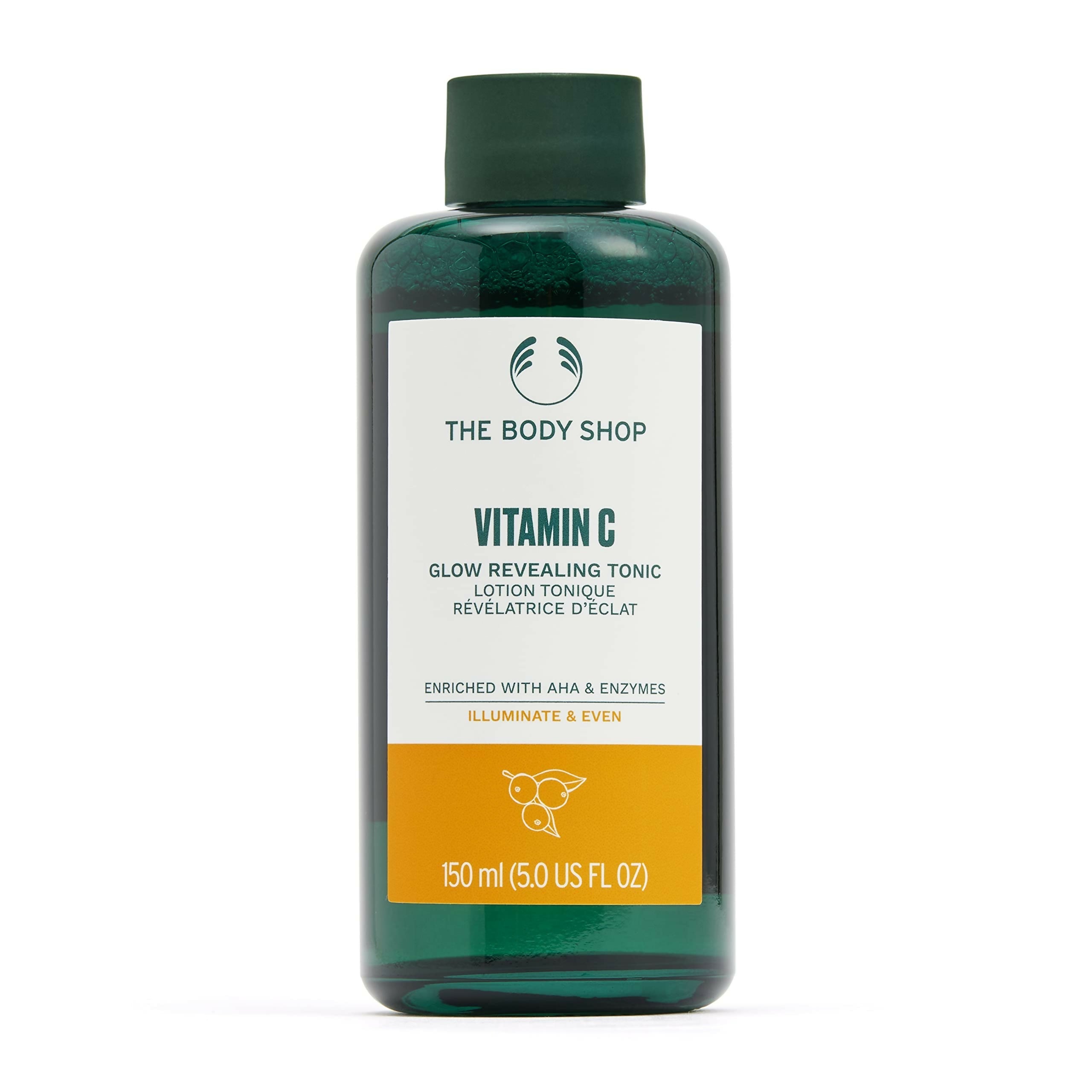The Body Shop Vitamin C 150ml Glow Revealing Tonic enriched with AHA & Enzymes - Illuminate & Even - Vegan