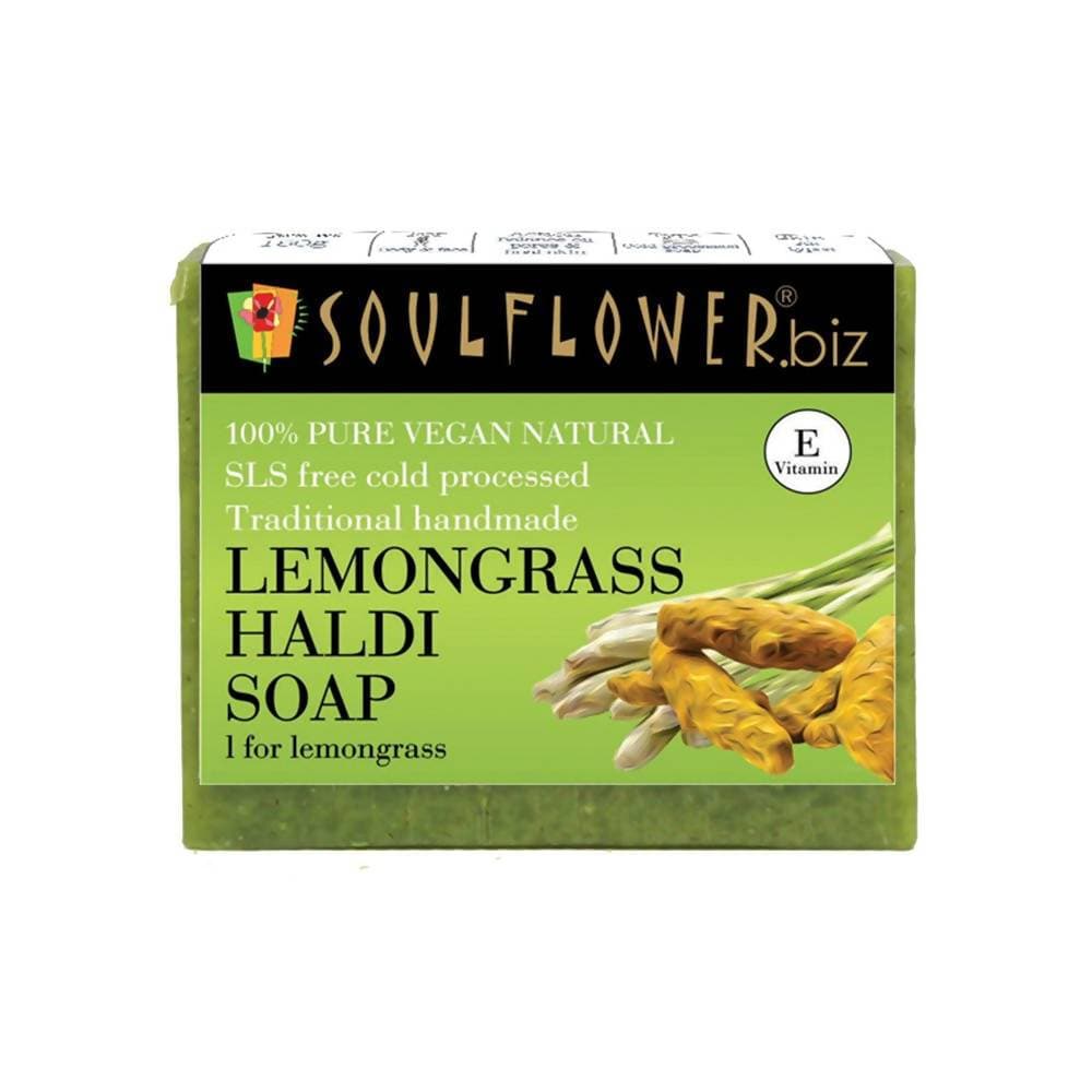 Soulflower Lemongrass Haldi Handmade Soap