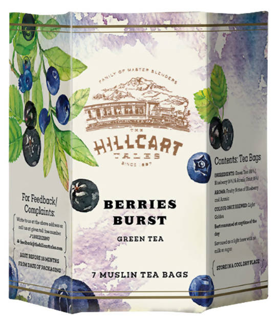 The Hillcart Tales Berries Burst Green Tea Bags