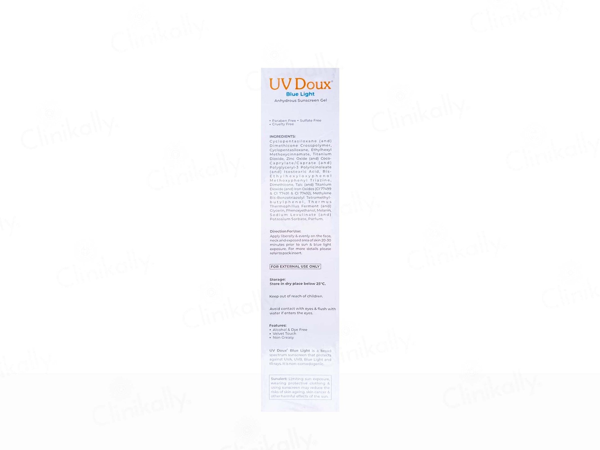 UV Doux Blue Light Anhydrous Sunscreen Gel SPF 50 PA+++