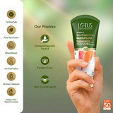 Lotus Botanicals 100x Vitamin C Matte Fluid Sunscreen, Sun Protect & Skin Brightening, SPF 50, PA+++