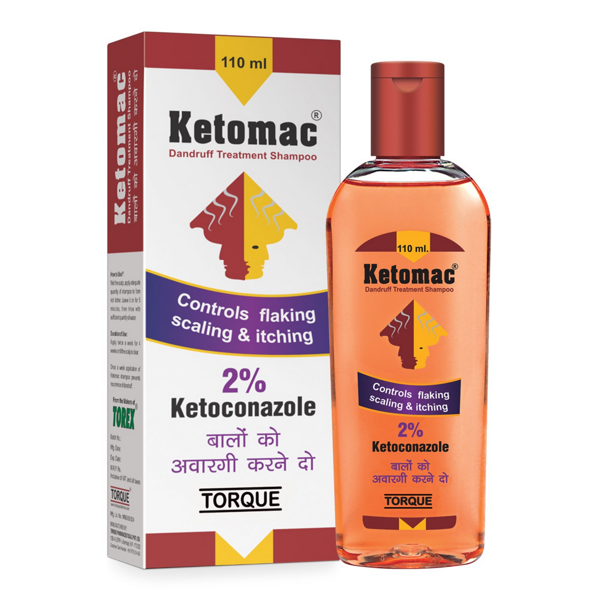 Ketomac 2% Dandruff Treatment Shampoo, 110 ml