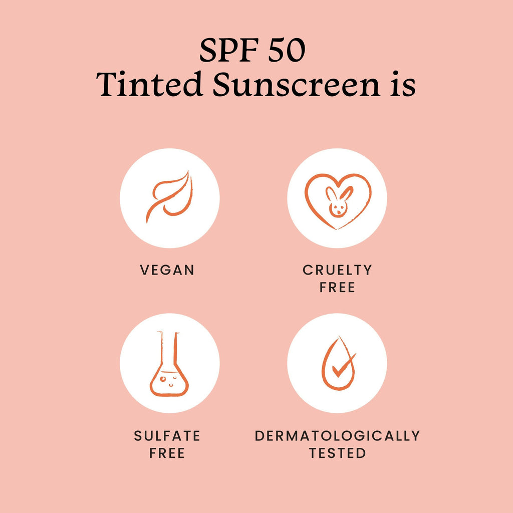 Foxtale Tinted Sunscreen SPF 50 PA++++ & Primer Shade 1 - Deep, Water Resistant with Dry-Touch Finish, Blurs Out Pores