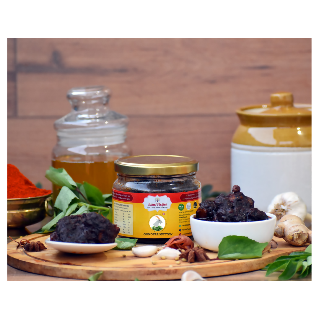 Tulasi Pickles Gongura Mutton Boneless Pickle
