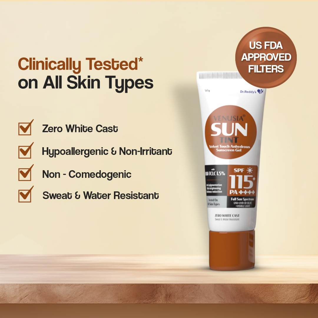 Venusia Sun Tinted Sunscreen Gel SPF 115