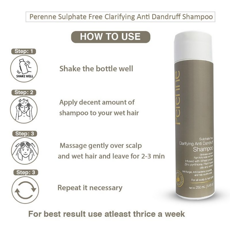 Perenne Sulphate Free Clarifying Anti Dandruff Shampoo