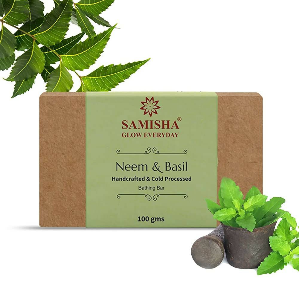 Samisha Organic Neem & Basil Skin Clearing Bathing Bar