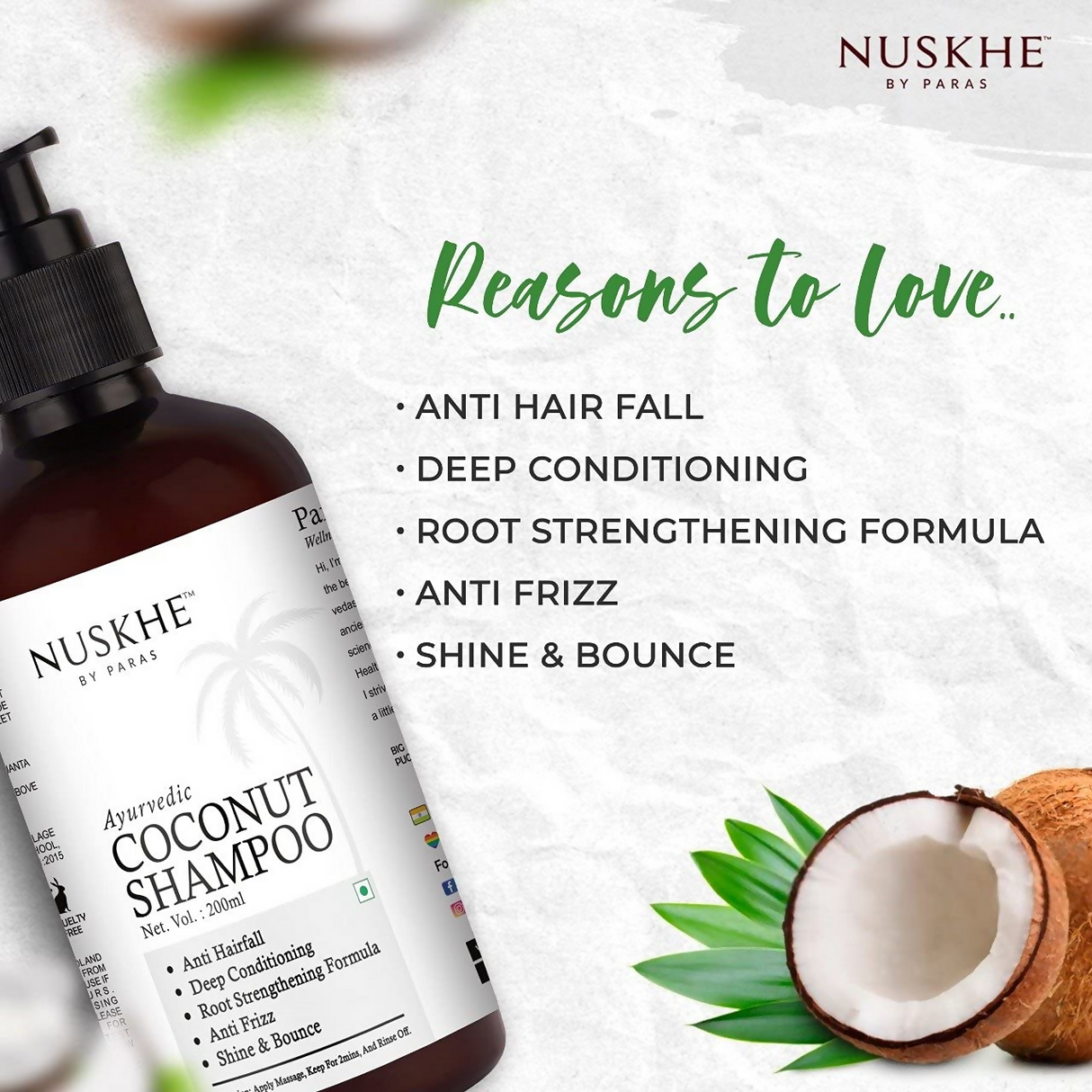 Nuskhe By Paras Ayurvedic Coconut Shampoo