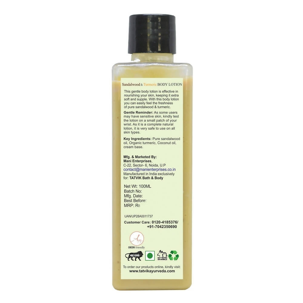 Tatvik Ayurveda Sandalwood And Turmeric Body Lotion
