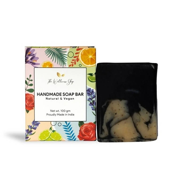 The Wellness Shop 100% Natural Charcoal & Green Tea Handmade Soap