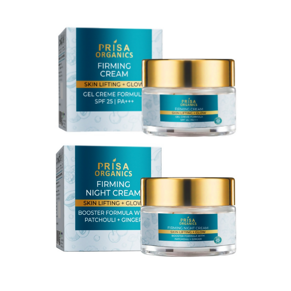 Prisa Organics Skin Firming + Anti Ageing Day Cream SPF 25 PA+++ and Skin Firming Night Cream Combo