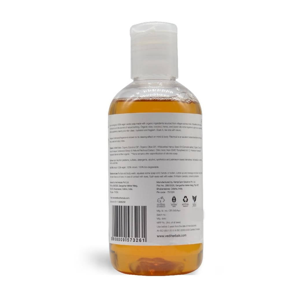 Vedi Herbals Himalayan Cedarwood & Patchouli Liquid Castile Soap