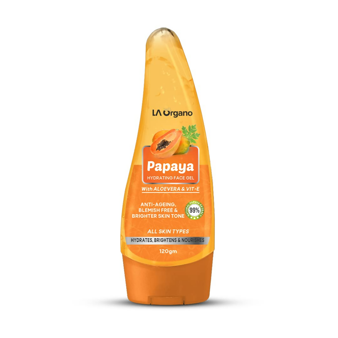 LA Organo Papaya Hydrating Face Gel with Alovera & Vit-E & Activated Charcoal Peel Off Mask Combo