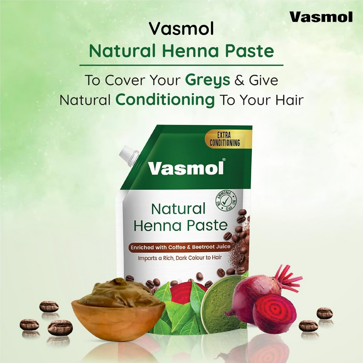 Vasmol Natural Henna Paste Ready To Use